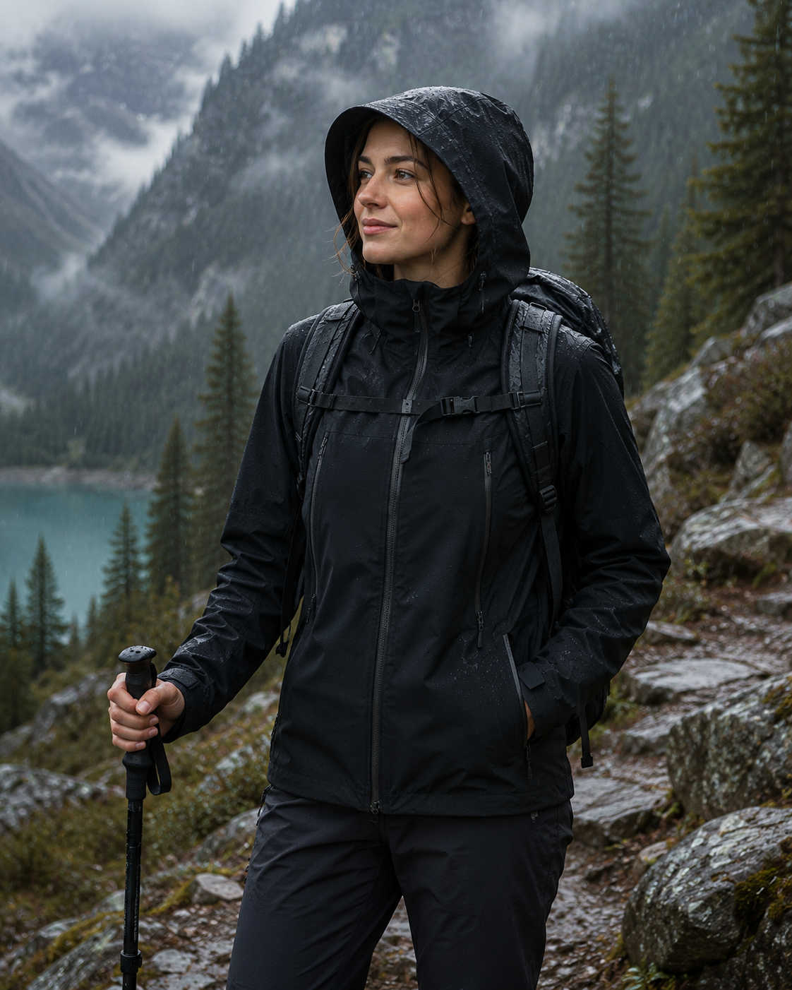 Men's & Women's Waterproof Softshell Jacket – Windproof Fleece-Lined Outdoor Hiking & Trekking Rain Coat