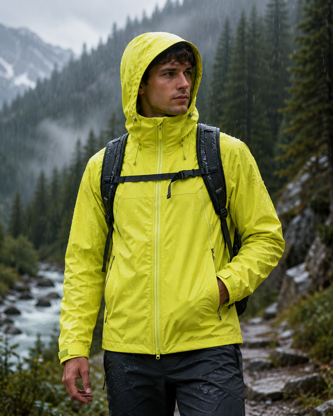 Men's & Women's Waterproof Softshell Jacket – Windproof Fleece-Lined Outdoor Hiking & Trekking Rain Coat
