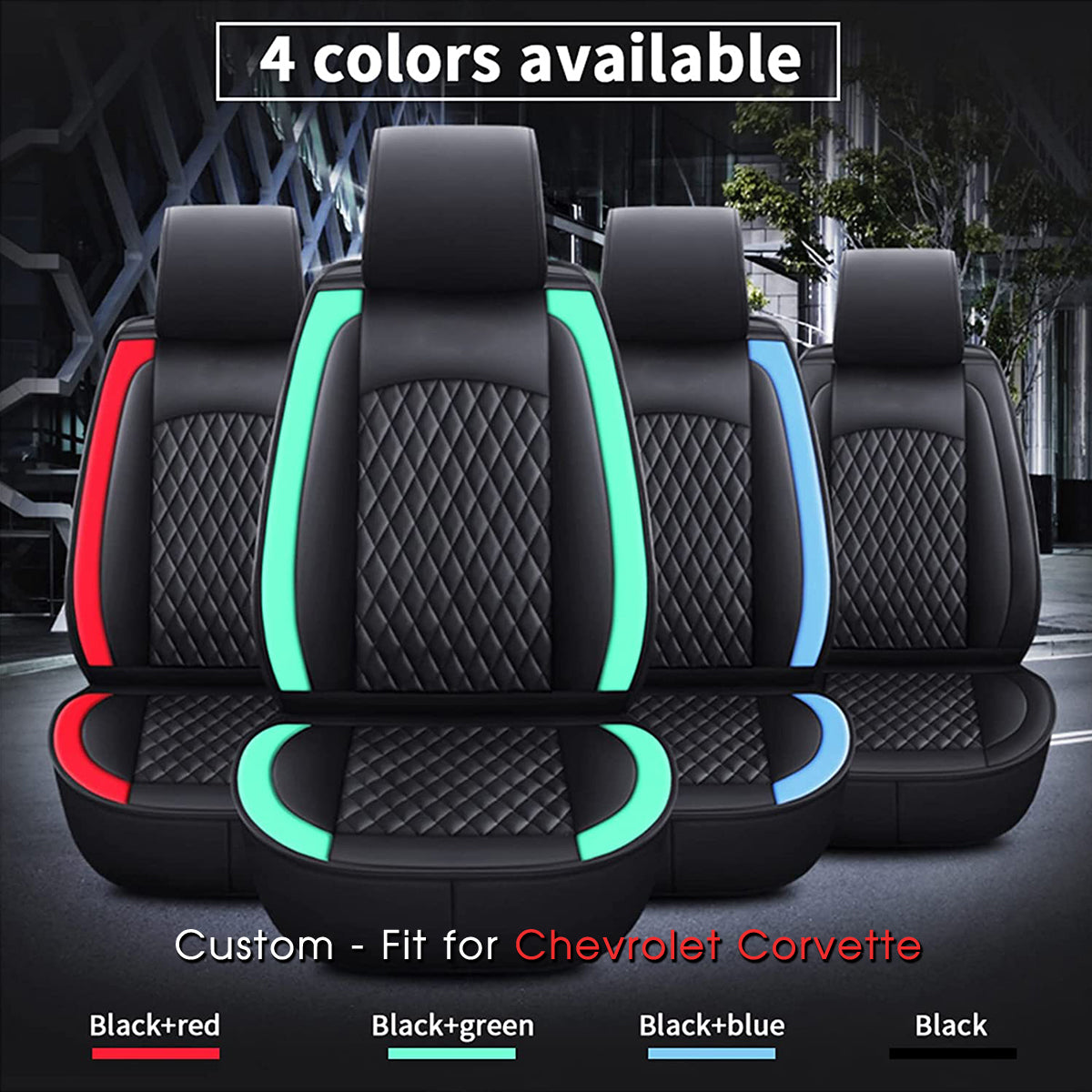 2 Car Seat Covers Full Set, Custom-Fit For Car, Waterproof Leather Front Rear Seat Automotive Protection Cushions, Car Accessories WACC211