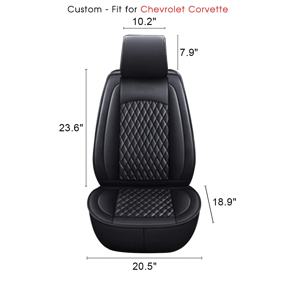2 Car Seat Covers Full Set, Custom-Fit For Car, Waterproof Leather Front Rear Seat Automotive Protection Cushions, Car Accessories WACC211