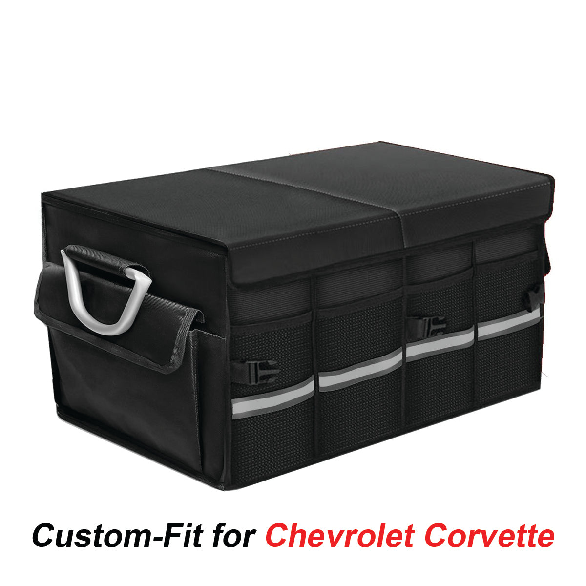 Big Trunk Organizer, Custom-Fit For Car, Cargo Organizer SUV Trunk Storage Waterproof Collapsible Durable Multi Compartments WaCC253