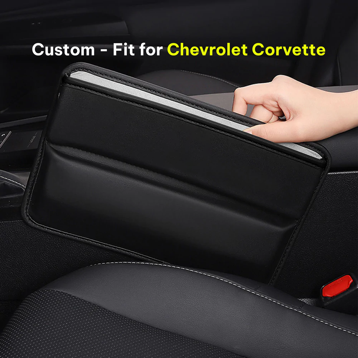 Car Seat Gap Filler Organizer, Custom-Fit For Car, Multifunctional PU Leather Console Side Pocket Organizer for Cellphones, Cards, Wallets, Keys WACC226