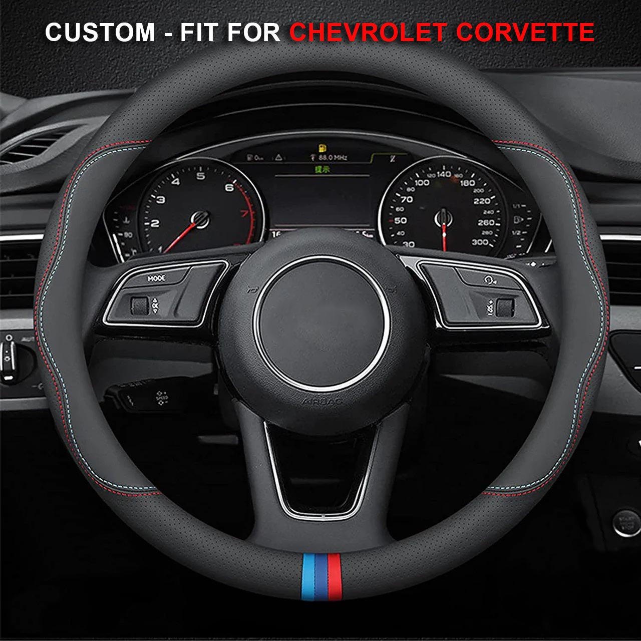 Steering Wheel Cover for Men and Women, Custom Logo For Cars, Leather Steering Wheel Cover, Universal Steering Wheel Cover for Cars, Vehicles, SUVs