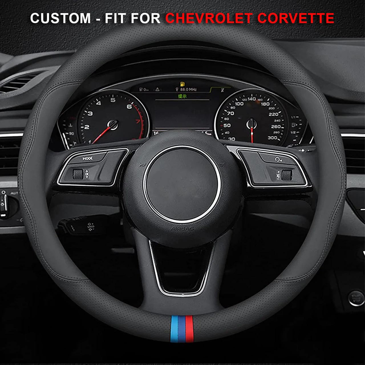 Steering Wheel Cover for Men and Women, Custom Logo For Cars, Leather Steering Wheel Cover, Universal Steering Wheel Cover for Cars, Vehicles, SUVs