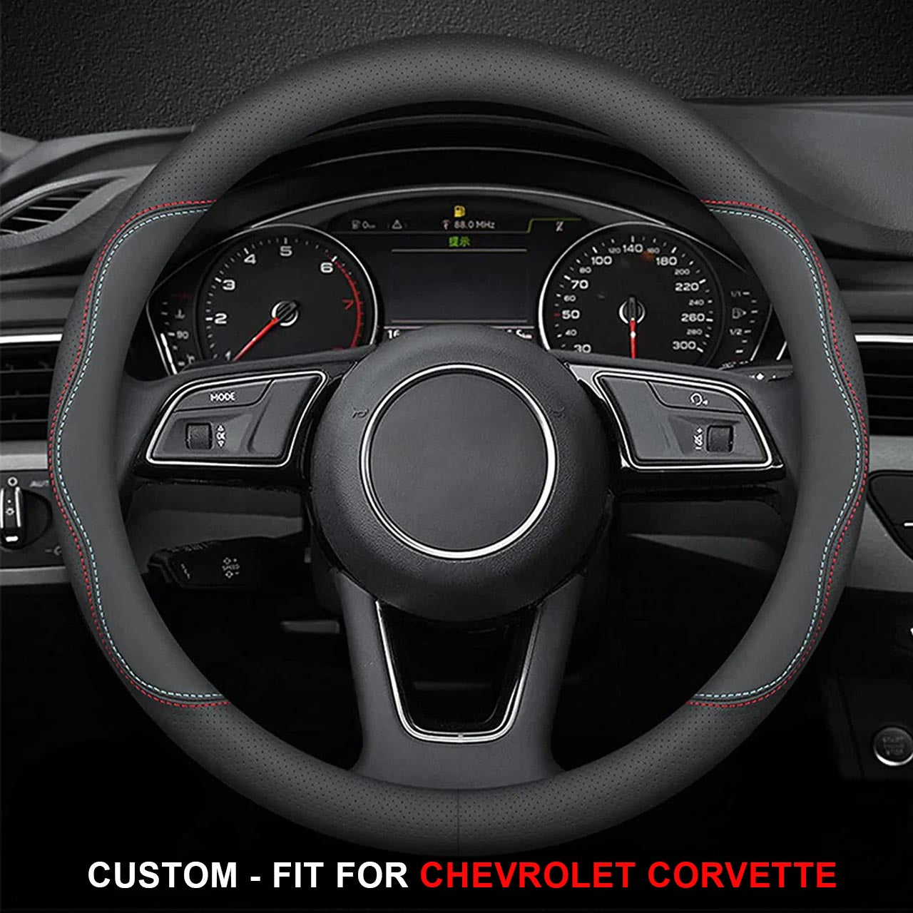 Steering Wheel Cover for Men and Women, Custom Logo For Cars, Leather Steering Wheel Cover, Universal Steering Wheel Cover for Cars, Vehicles, SUVs