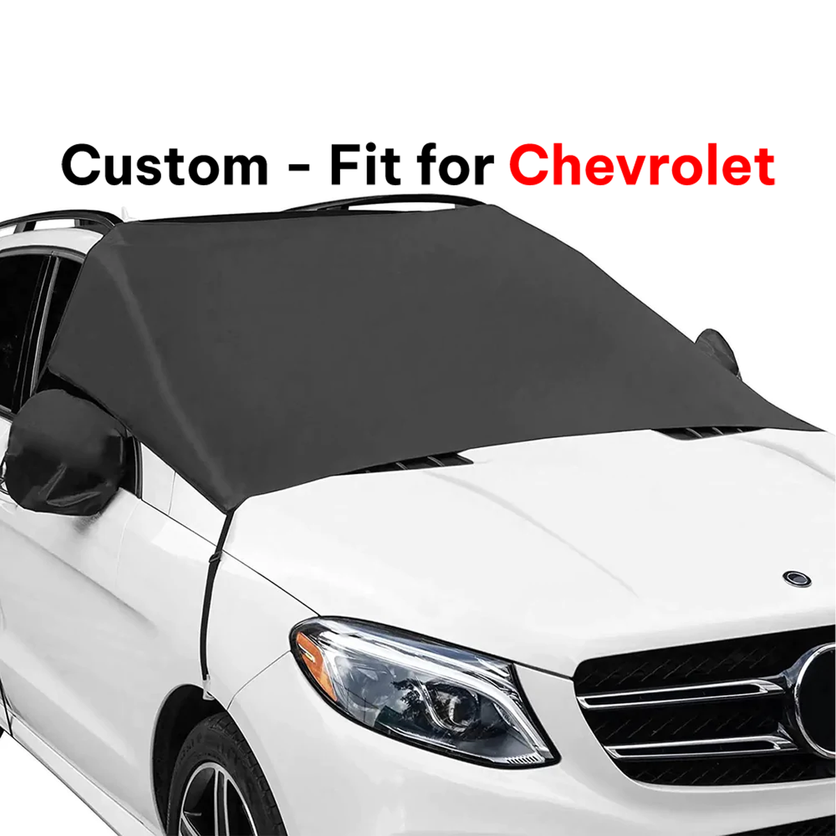 Car Windshield Snow Cover, Custom-Fit For Car, Large Windshield Cover for Ice and Snow Frost with Removable Mirror Cover Protector, Wiper Front Window Protects Windproof UV Sunshade Cover WACH235