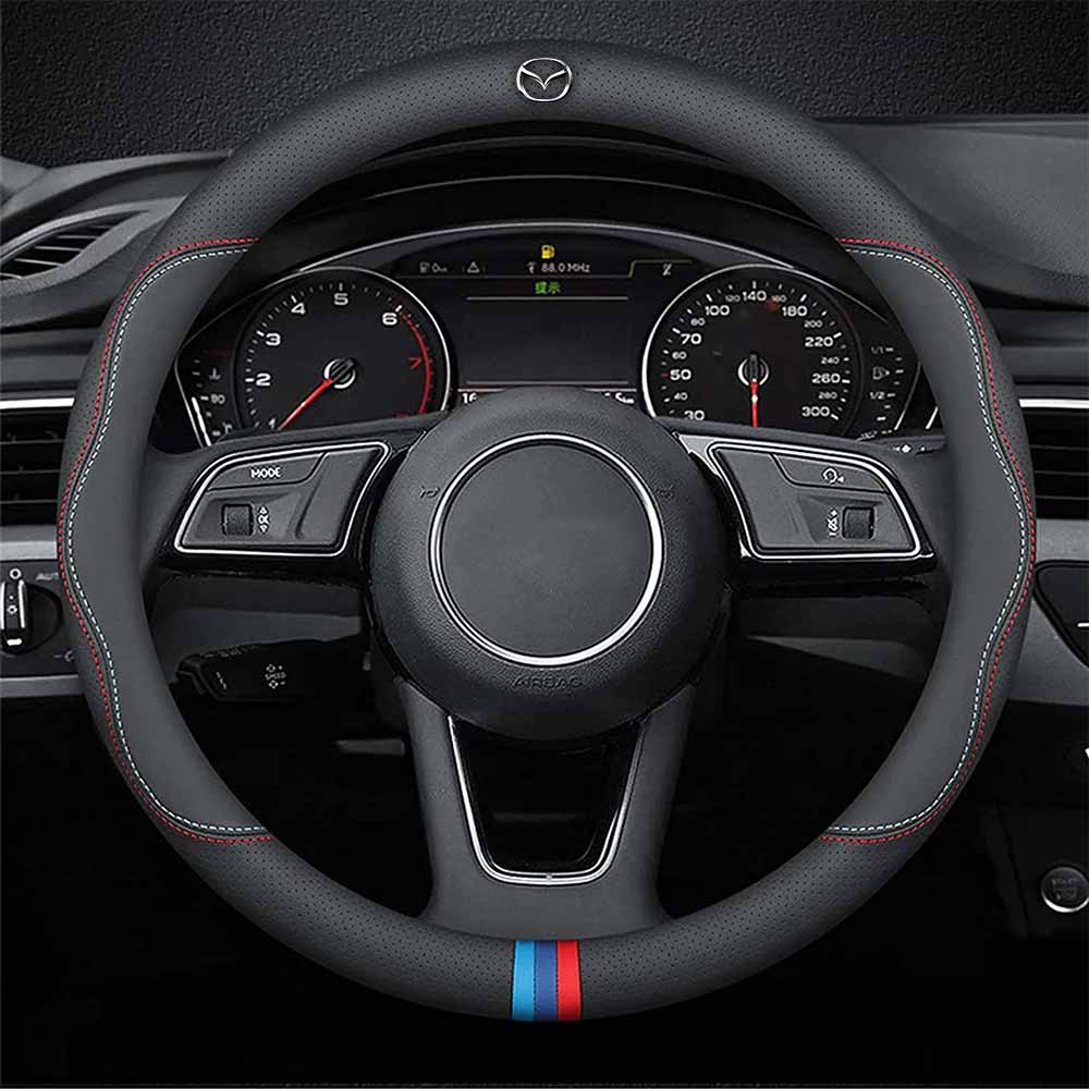 Car Steering Wheel Cover 2024 Update Version, Custom Fit For Your Cars, Premium Leather Car Steering Wheel Cover with Logo, Car Accessories MA18991