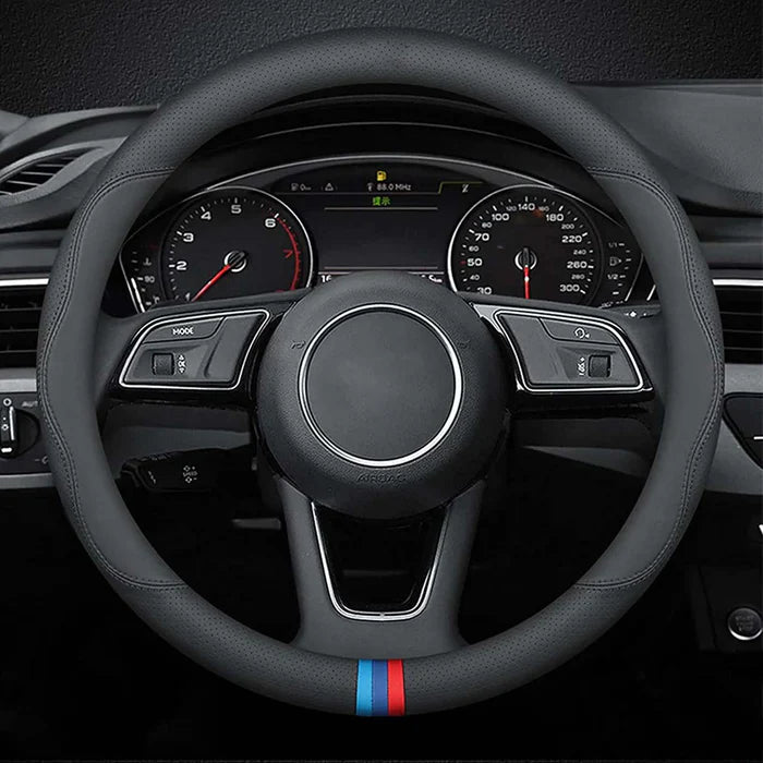 Car Steering Wheel Cover 2024 Update Version, Custom Fit For Your Cars, Premium Leather Car Steering Wheel Cover with Logo, Car Accessories HY18991
