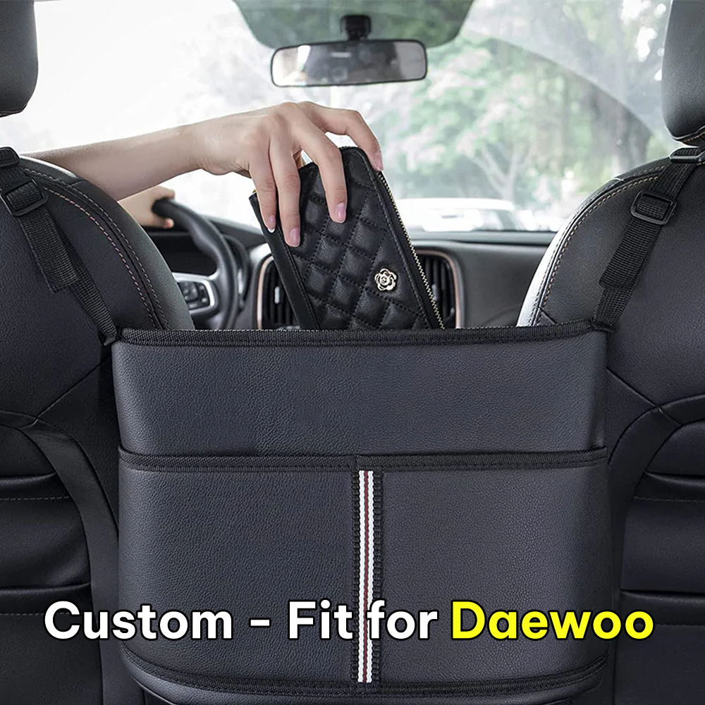Car Purse Holder for Car Handbag Holder Between Seats Premium PU Leather, Custom Fit For Car, Hanging Car Purse Storage Pocket Back Seat Pet Barrier WADA223