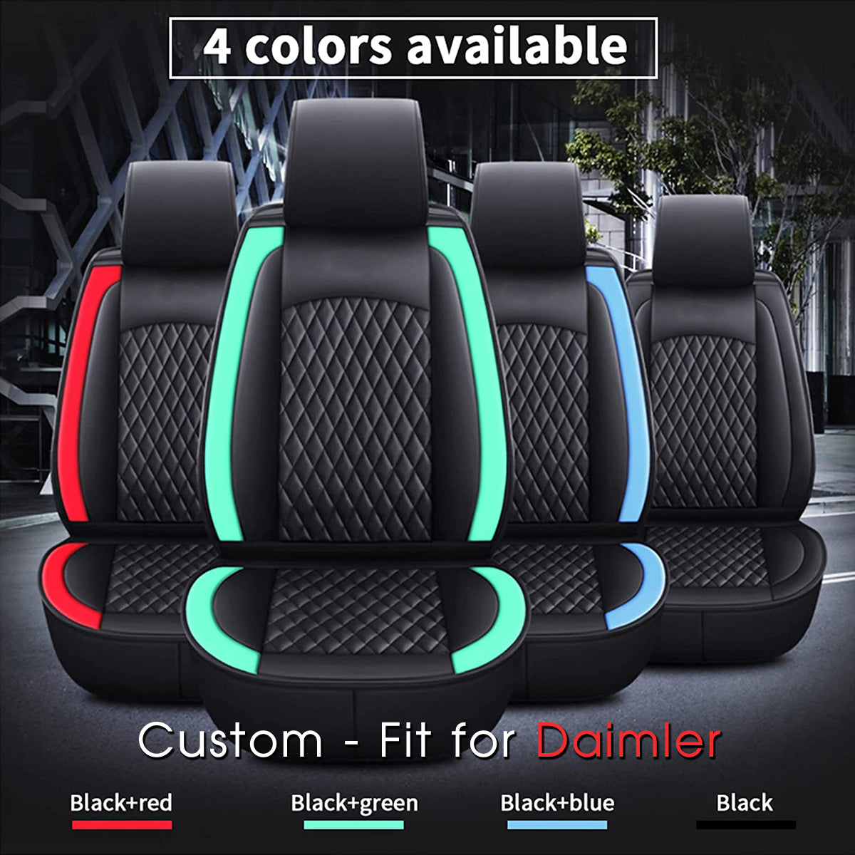 2 Car Seat Covers Full Set, Custom-Fit For Car, Waterproof Leather Front Rear Seat Automotive Protection Cushions, Car Accessories WADR211