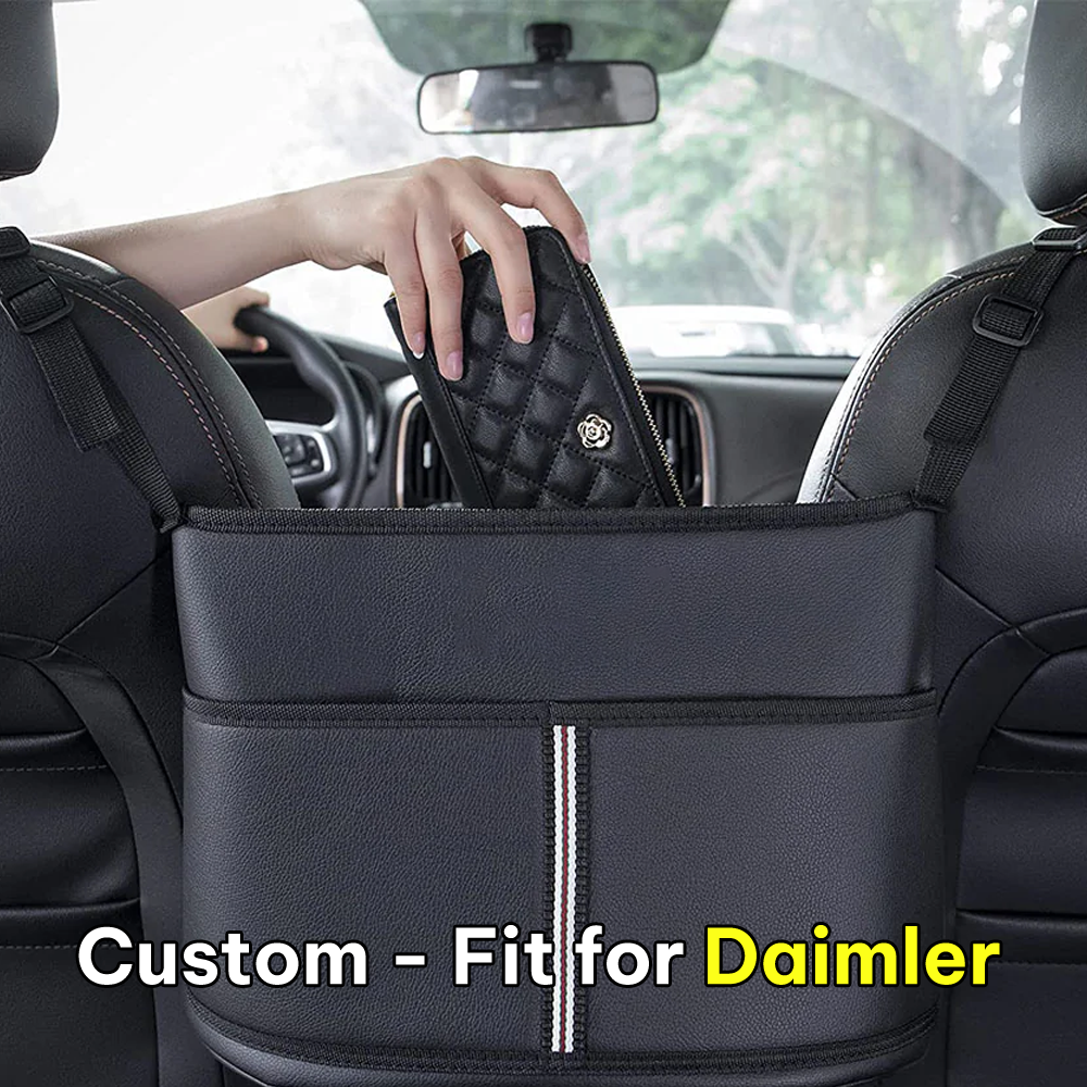 Car Purse Holder for Car Handbag Holder Between Seats Premium PU Leather, Custom Fit For Car, Hanging Car Purse Storage Pocket Back Seat Pet Barrier WADR223