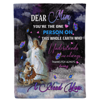Thumbnail for Personalized Custom Name Dear Mom You're The One Person Fleece Blanket Gift For Mom Mother