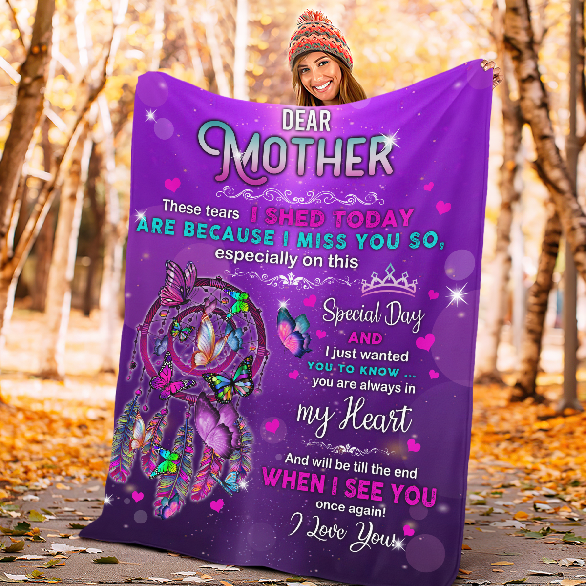 Personalized Custom Name Dear Mother These Tears I Shed Today Dreamcatcher Fleece Blanket Gift For Mom Mother