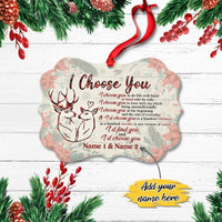 Thumbnail for Deer Couple I Choose You Personalized Custom Name Aluminum Ornaments Gift For Christmas