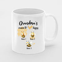 Thumbnail for Personalised Mother's Day Mug, Nanny Gift, Best Nan Mug, Mummy Mug, Personalised Mug, New Nanny Mug , First Mothers Day, New Mum Gift, Grandma's Reason To Bee Happy