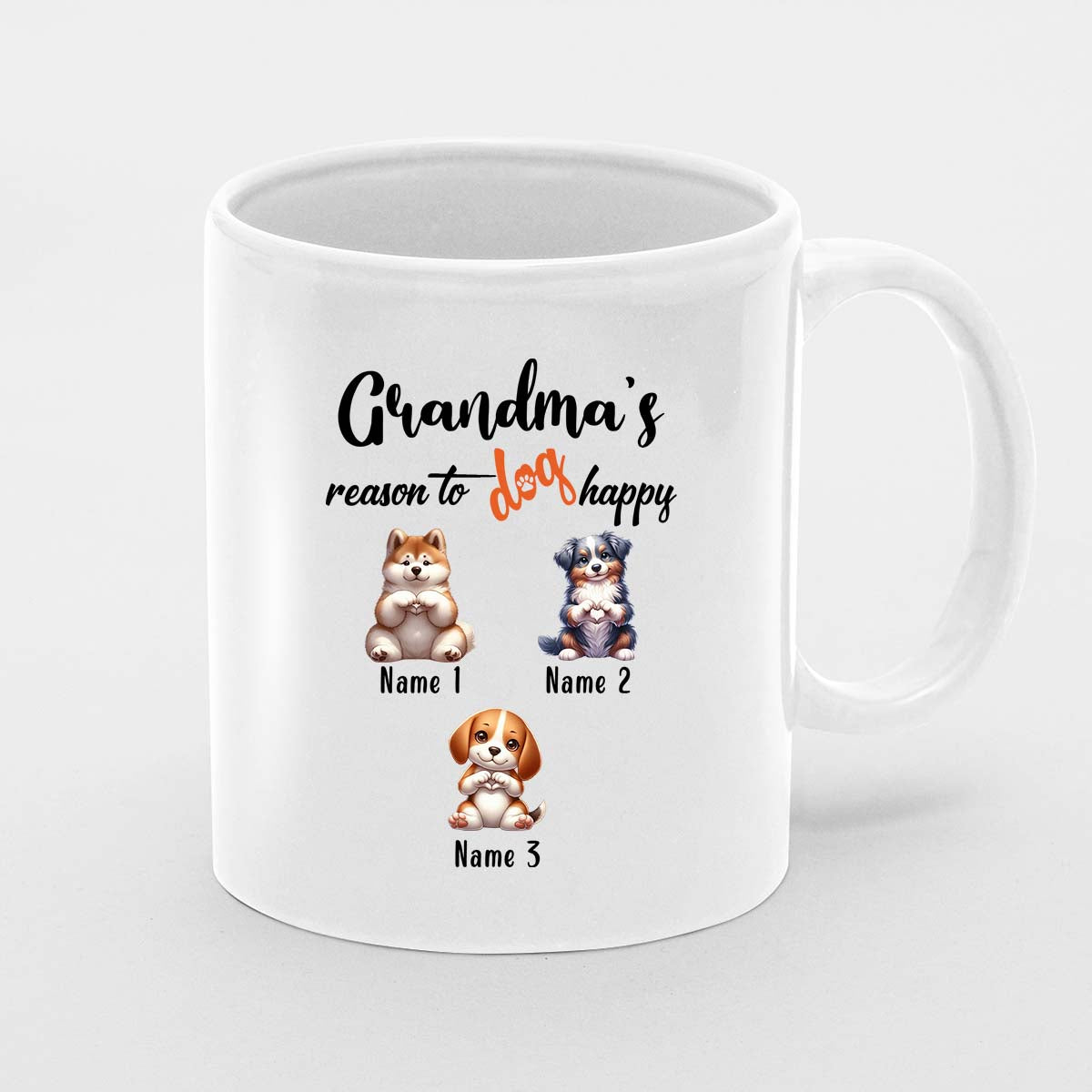 Personalised Mother's Day Mug, Nanny Gift, Best Nan Mug, Mummy Mug, Personalised Mug, New Nanny Mug , First Mothers Day, New Mum Gift, Grandma's Reason To Dog Happy
