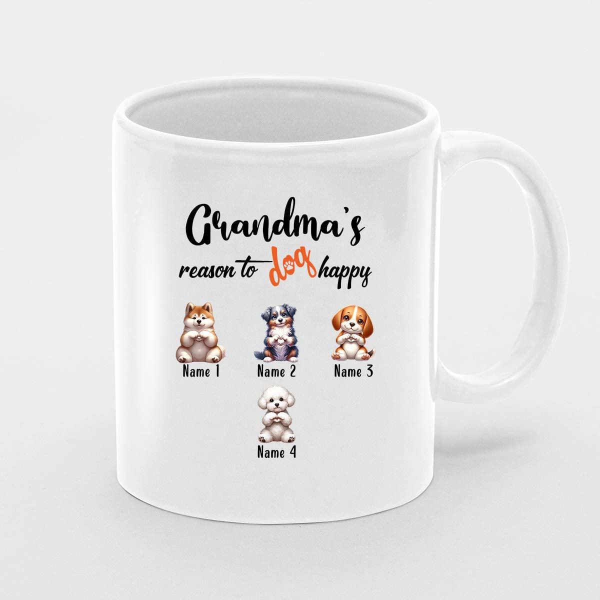 Personalised Mother's Day Mug, Nanny Gift, Best Nan Mug, Mummy Mug, Personalised Mug, New Nanny Mug , First Mothers Day, New Mum Gift, Grandma's Reason To Dog Happy