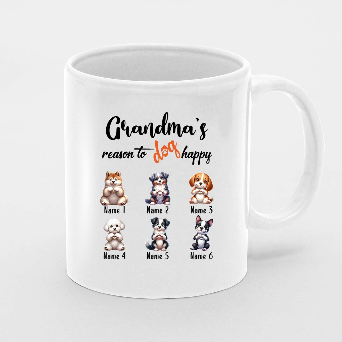 Personalised Mother's Day Mug, Nanny Gift, Best Nan Mug, Mummy Mug, Personalised Mug, New Nanny Mug , First Mothers Day, New Mum Gift, Grandma's Reason To Dog Happy