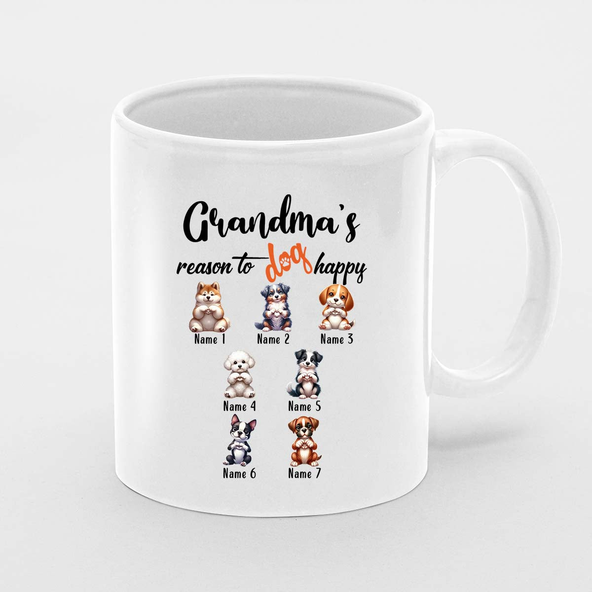 Personalised Mother's Day Mug, Nanny Gift, Best Nan Mug, Mummy Mug, Personalised Mug, New Nanny Mug , First Mothers Day, New Mum Gift, Grandma's Reason To Dog Happy