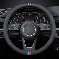 Thumbnail for Car Steering Wheel Cover 2024 Update Version, Custom Fit For Your Cars, Premium Leather Car Steering Wheel Cover with Logo, Car Accessories IN18991
