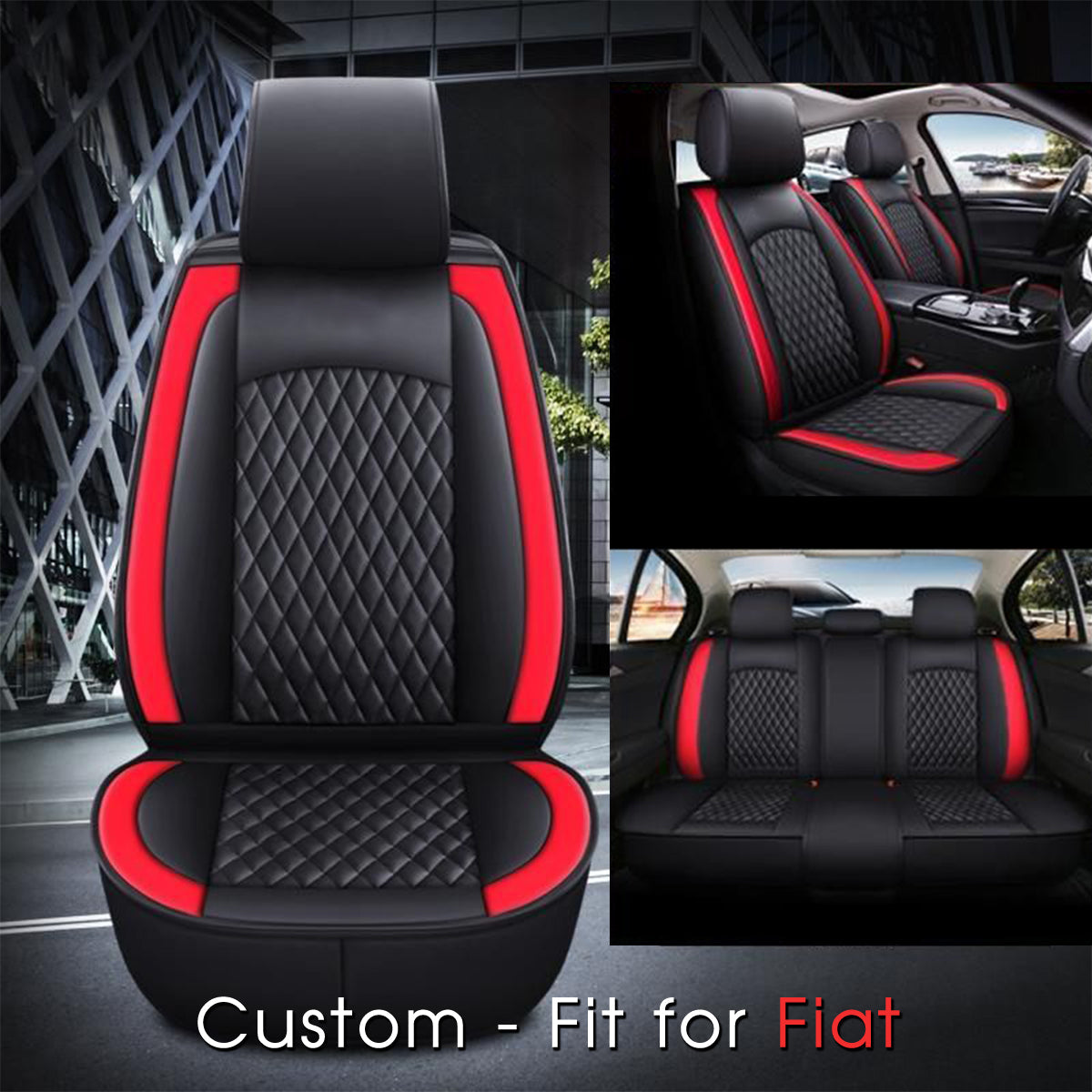 Car Seat Covers Full Set, Custom-Fit For Car, Waterproof Leather Front Rear Seat Automotive Protection Cushions, Car Accessories WAFT211