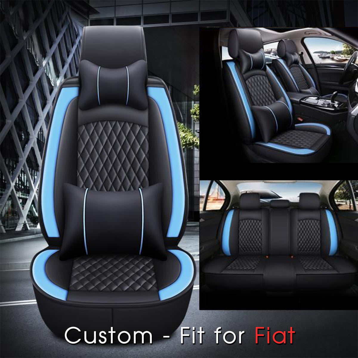 Car Seat Covers Full Set, Custom-Fit For Car, Waterproof Leather Front Rear Seat Automotive Protection Cushions, Car Accessories WAFT211