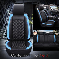 Thumbnail for 2 Car Seat Covers Full Set, Custom-Fit For Car, Waterproof Leather Front Rear Seat Automotive Protection Cushions, Car Accessories WAFD211