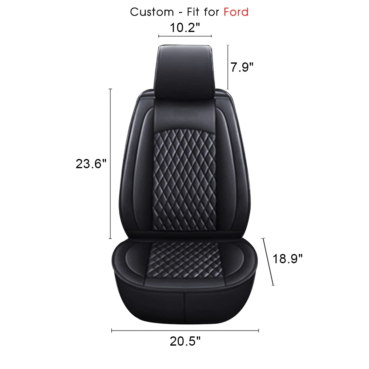 2 Car Seat Covers Full Set, Custom-Fit For Car, Waterproof Leather Front Rear Seat Automotive Protection Cushions, Car Accessories WAFD211