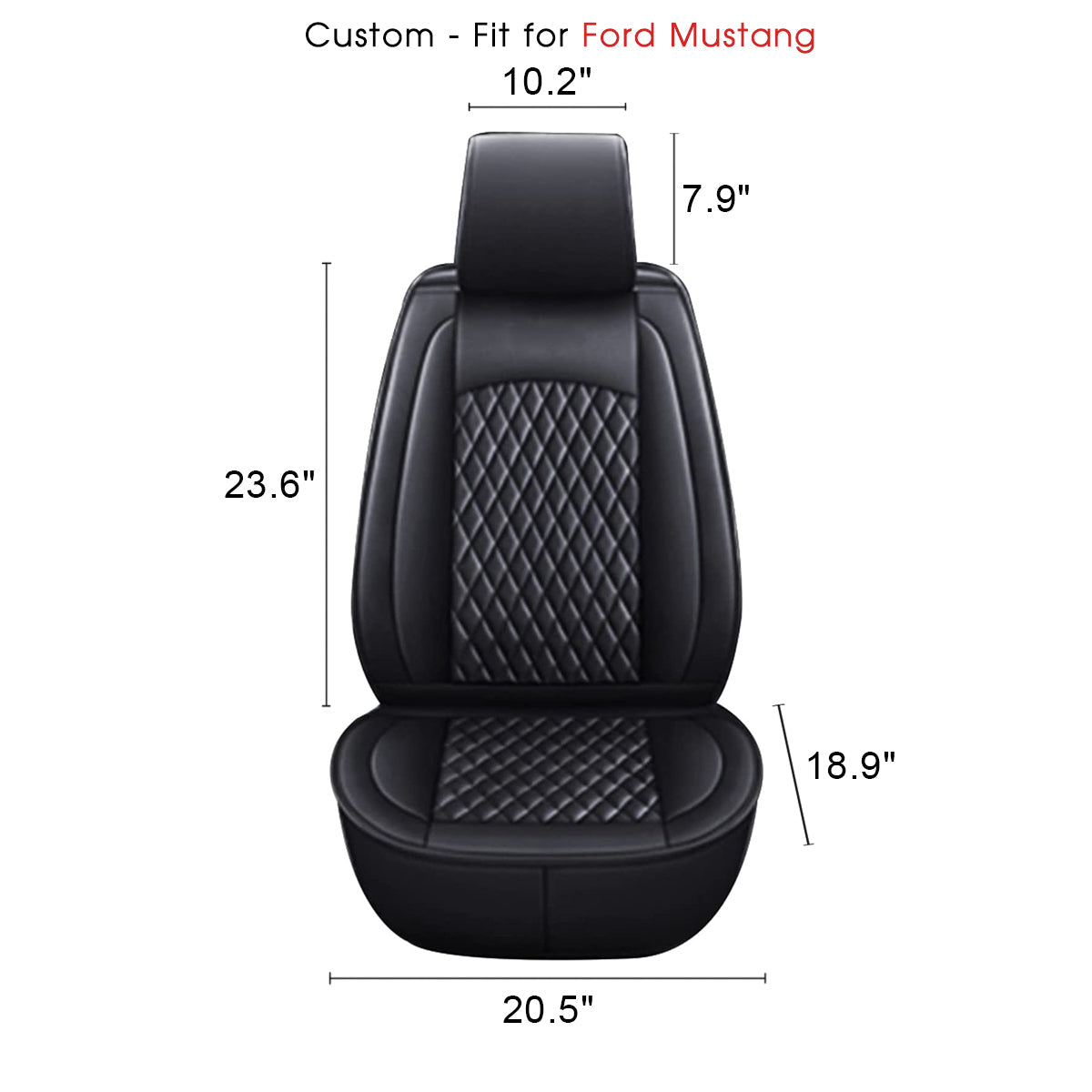 2 Car Seat Covers Full Set, Custom-Fit For Car, Waterproof Leather Front Rear Seat Automotive Protection Cushions, Car Accessories WAFM211