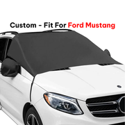 Car Windshield Snow Cover, Custom-Fit For Car, Large Windshield Cover for Ice and Snow Frost with Removable Mirror Cover Protector, Wiper Front Window Protects Windproof UV Sunshade Cover WAFM235