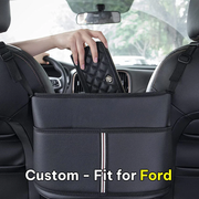 Car Purse Holder for Car Handbag Holder Between Seats Premium PU Leather, Custom Fit For Car, Hanging Car Purse Storage Pocket Back Seat Pet Barrier WAFD223