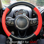 Car Steering Wheel Cover, Custom-Fit For Cars, Leather Nonslip 3D Carbon Fiber Texture Sport Style Wheel Cover for Women, Interior Modification for All Car Accessories WAWQ225