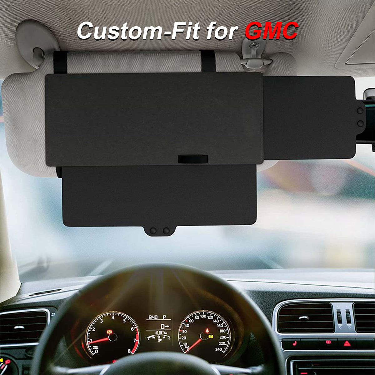 Polarized Sun Visor Sunshade Extender for Car with Polycarbonate Lens, Custom fit for Car, Anti-Glare Car Sun Visor Protects from Sun Glare WAWQ255