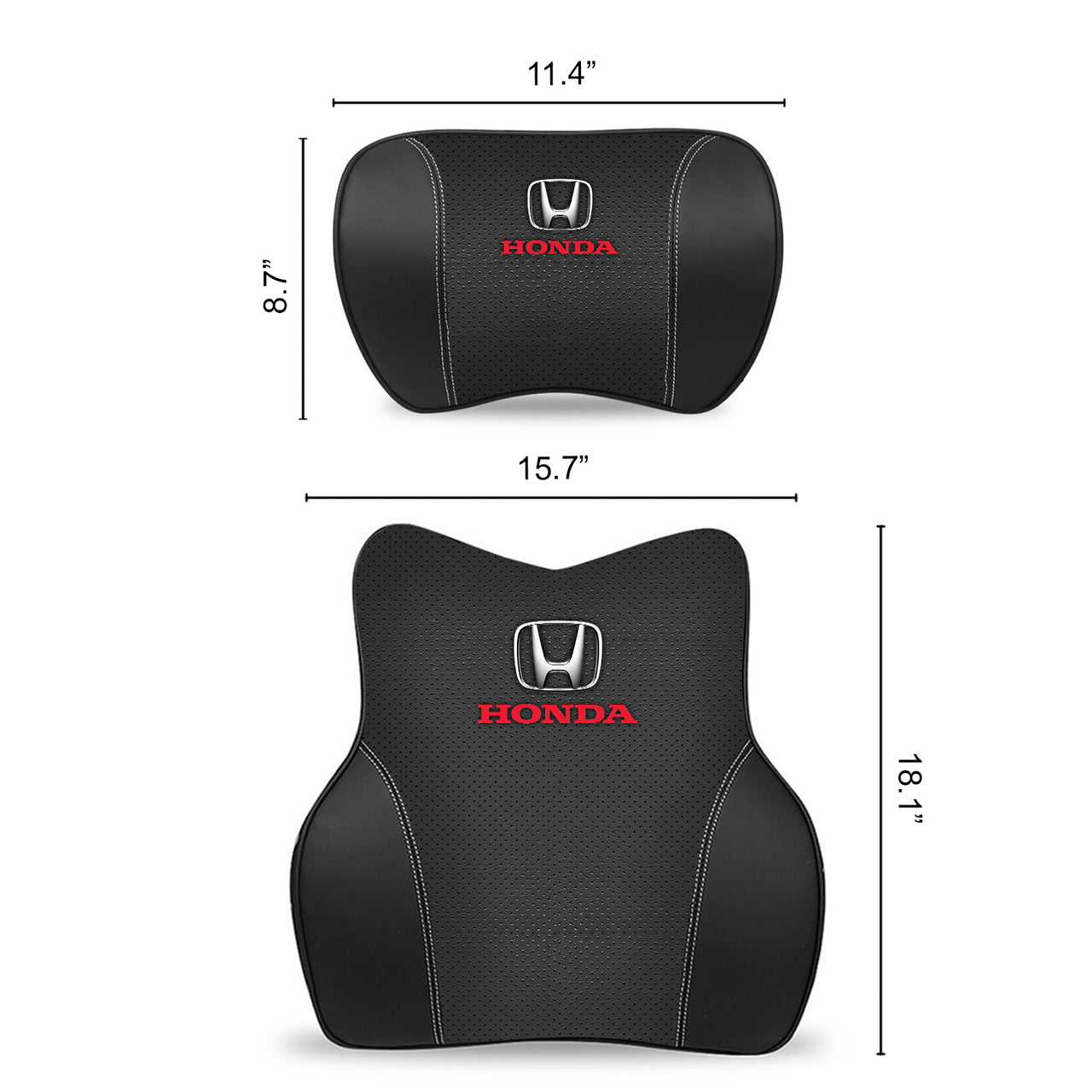 Car Headrest Neck Pillow and Lumbar Support Back Cushion Kit, Custom Fit For Your Cars, Memory Foam Erognomic, Car Accessories HA13992