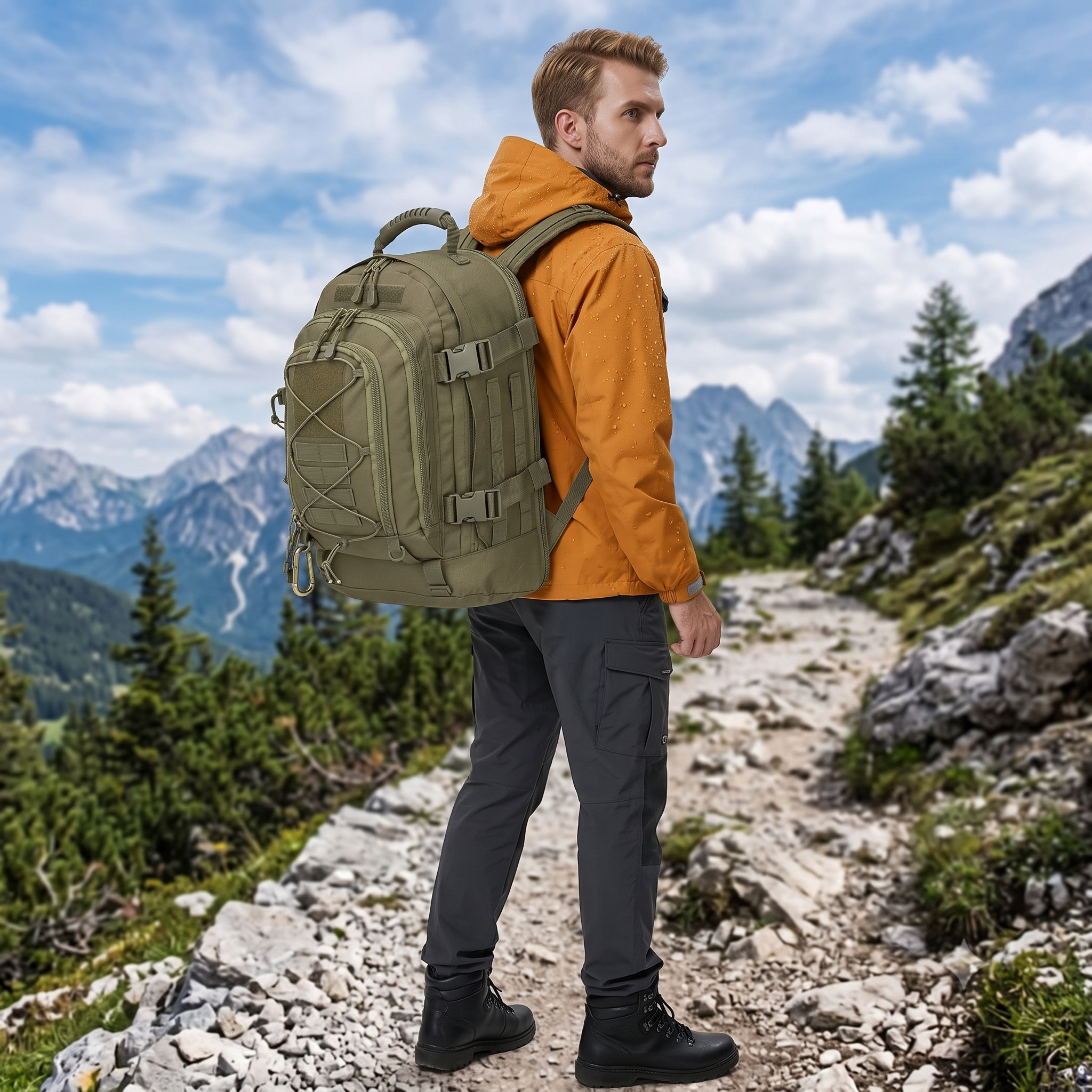 60L Tactical Backpack – Waterproof Molle Hiking & Camping Rucksack