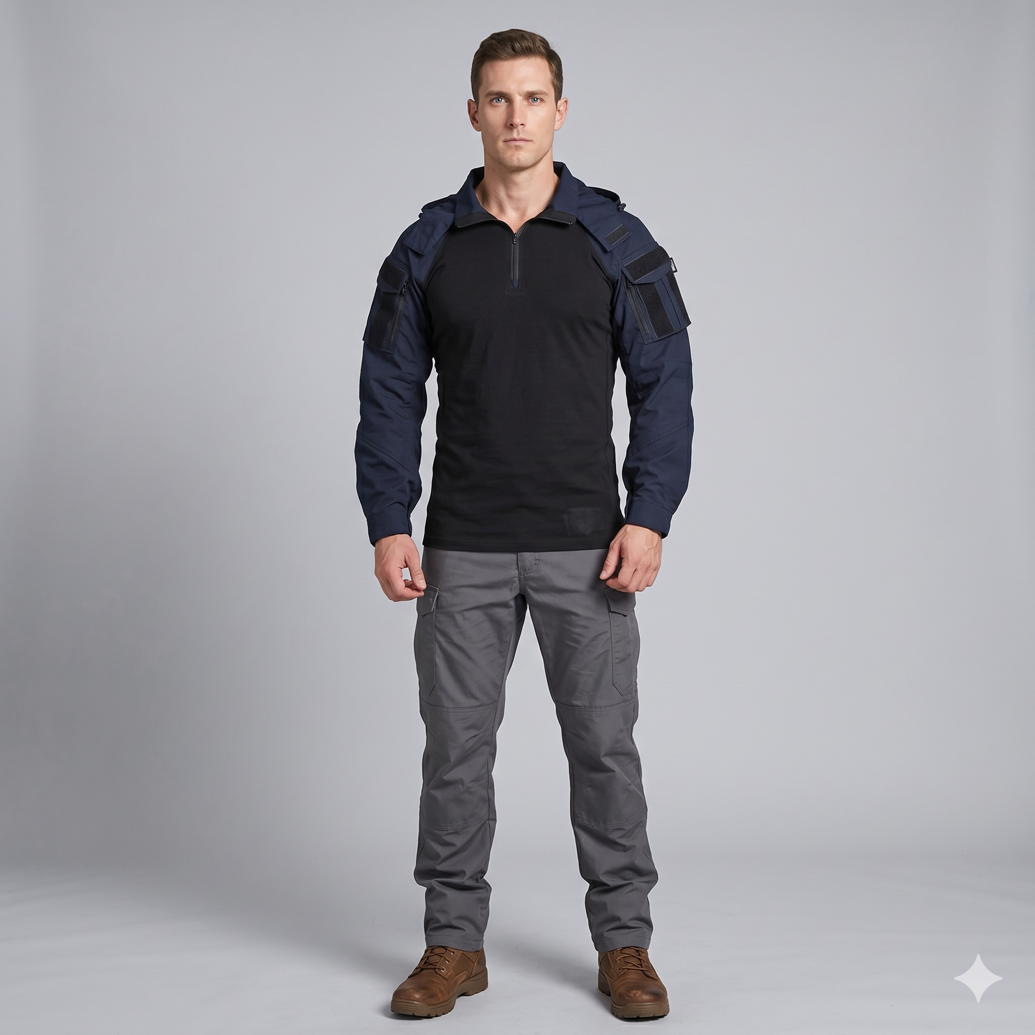 Hooded Tactical Combat Shirt – Long Sleeve Camouflage Outdoor Performance Top