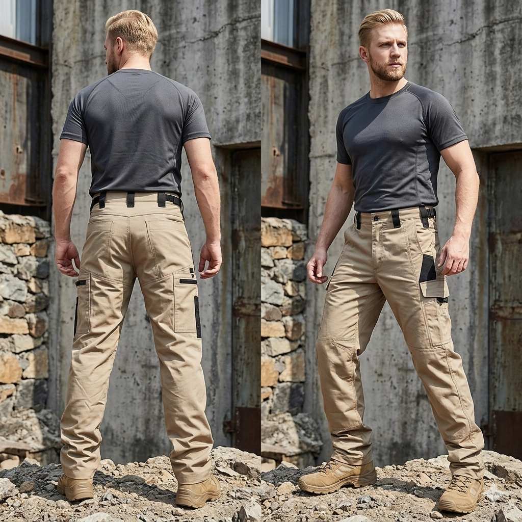 Men's Tactical Cargo Pants – Multi-Pocket Outdoor Utility Trousers for Hiking, Camping & Field Activities