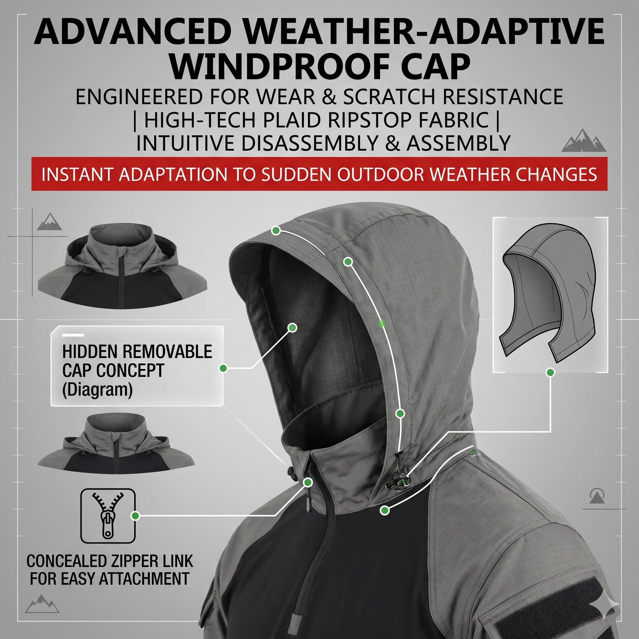 Hooded Tactical Combat Shirt – Long Sleeve Camouflage Outdoor Performance Top