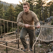 Men’s Long Sleeve Camouflage Performance Shirt – Outdoor Utility Training Top