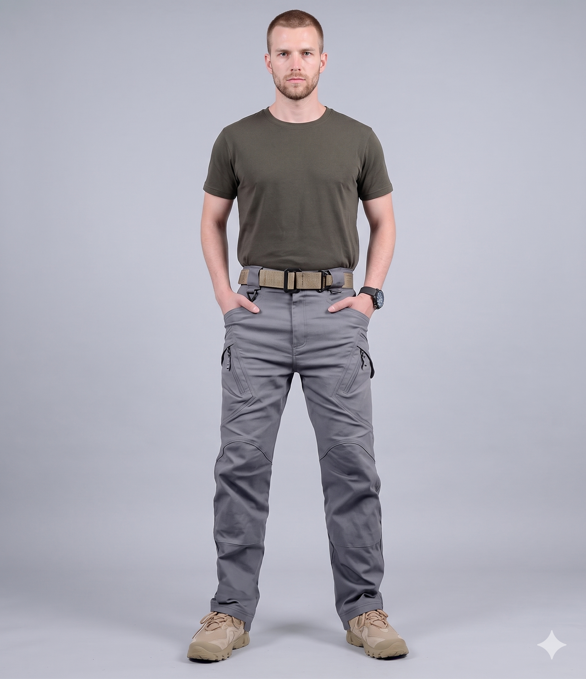 Men’s Waterproof Tactical Cargo Pants – Multi-Pocket Outdoor Hiking Utility Trousers