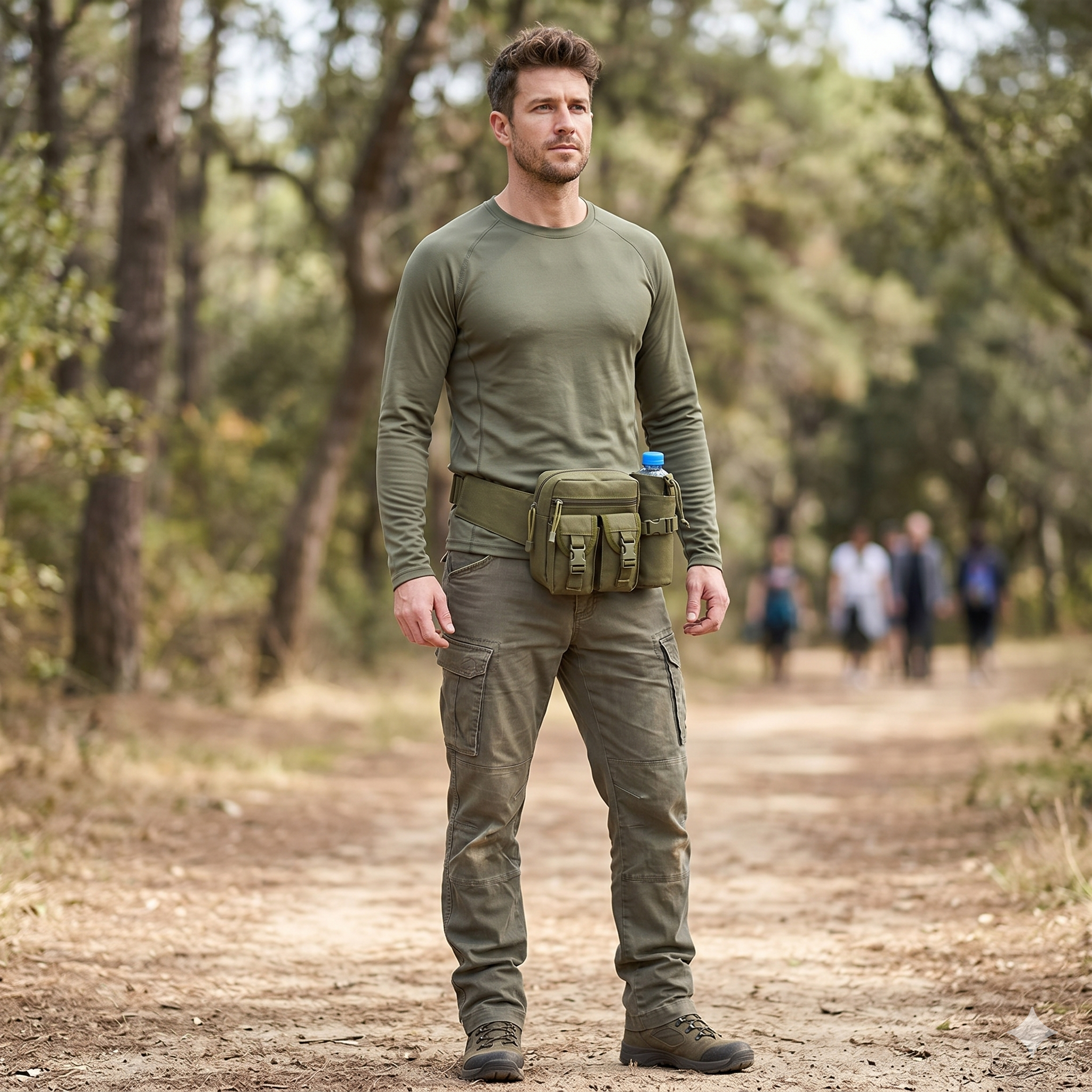 Outdoor Tactical Waist Pack – Nylon Utility Belt Bag with Phone & Water Bottle Storage