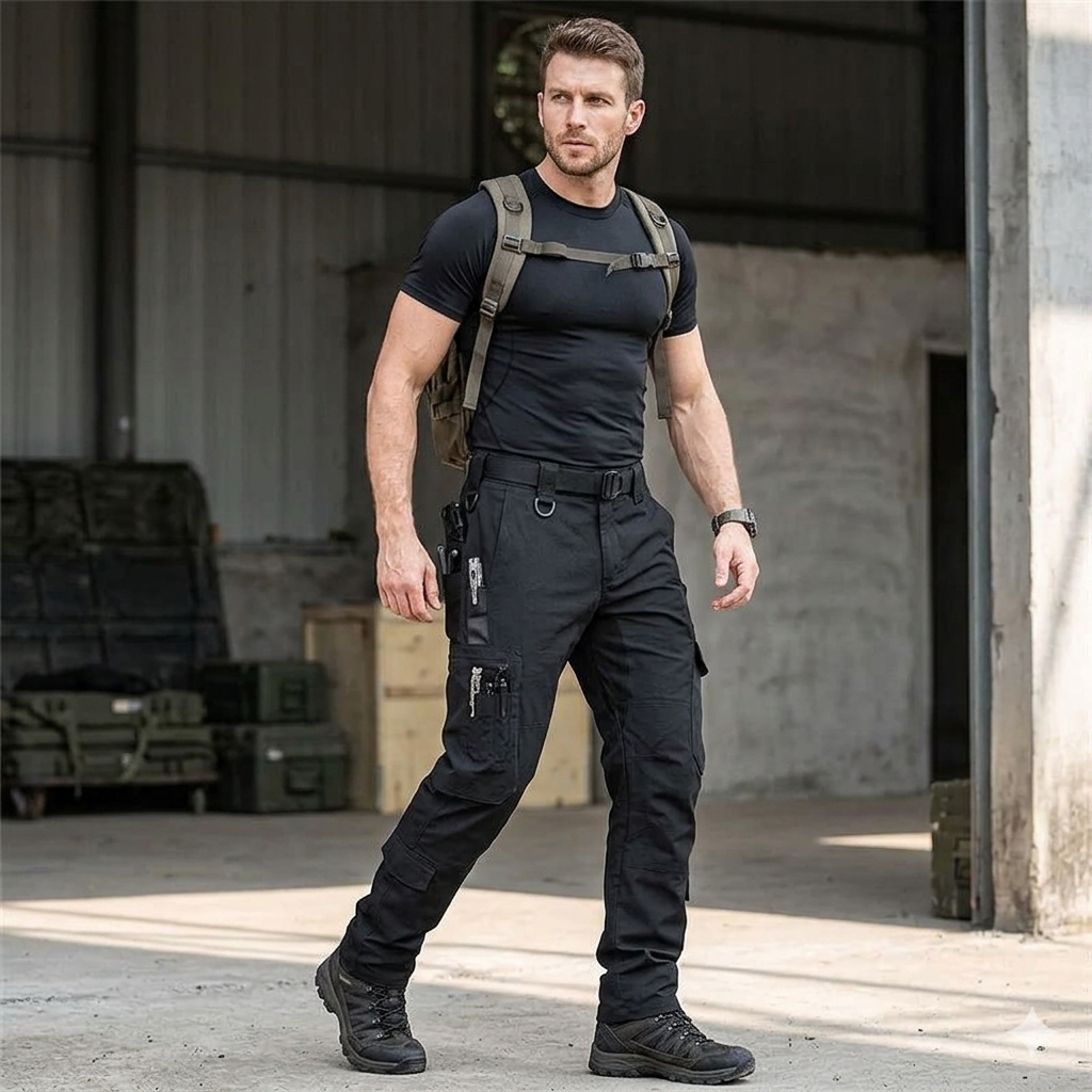 Men's Tactical Cargo Pants – Multi-Pocket Outdoor Utility Trousers for Hiking, Camping & Field Activities