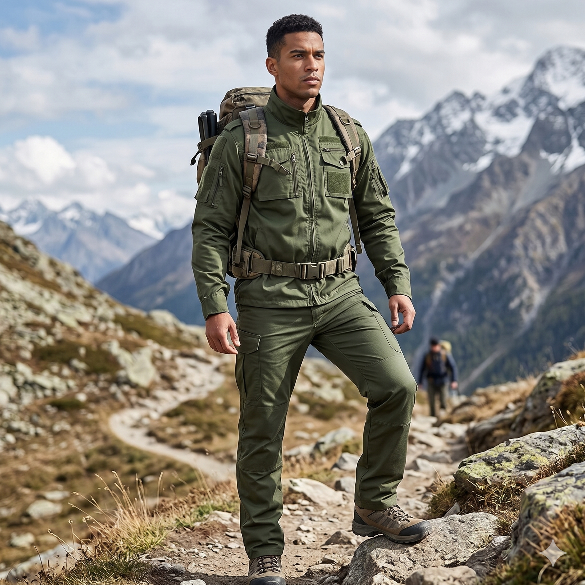 Unisex Outdoor Field Suit - Warm Long Sleeve Hiking Shirt & Pants 2-Piece Set (Sizes S-3XL)