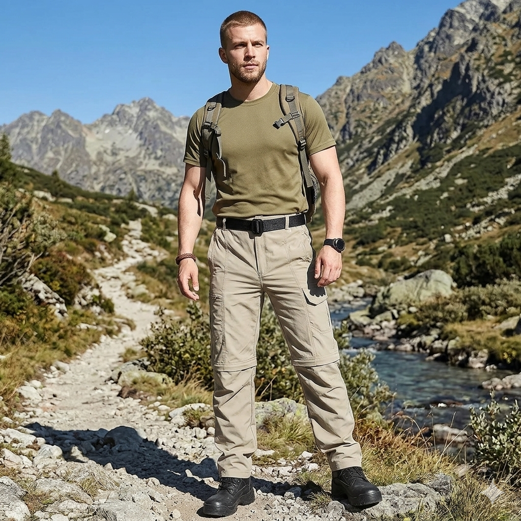 Men's Convertible Hiking Pants – Zip-Off Quick-Dry Outdoor Cargo Trousers
