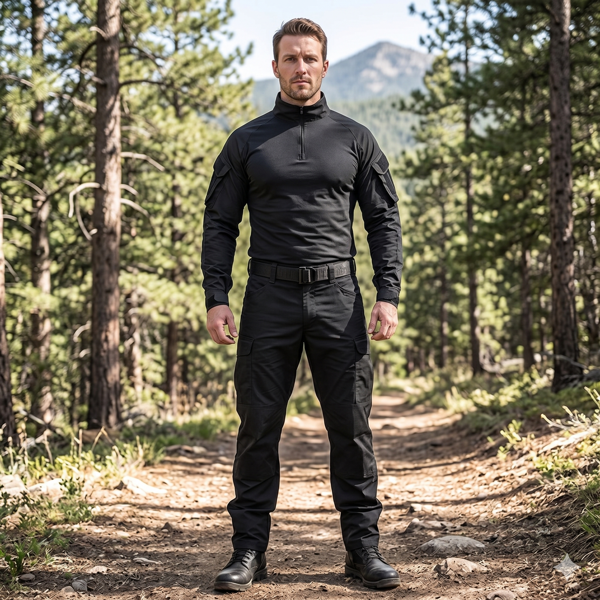 Men’s Long Sleeve Camouflage Performance Shirt – Outdoor Utility Training Top