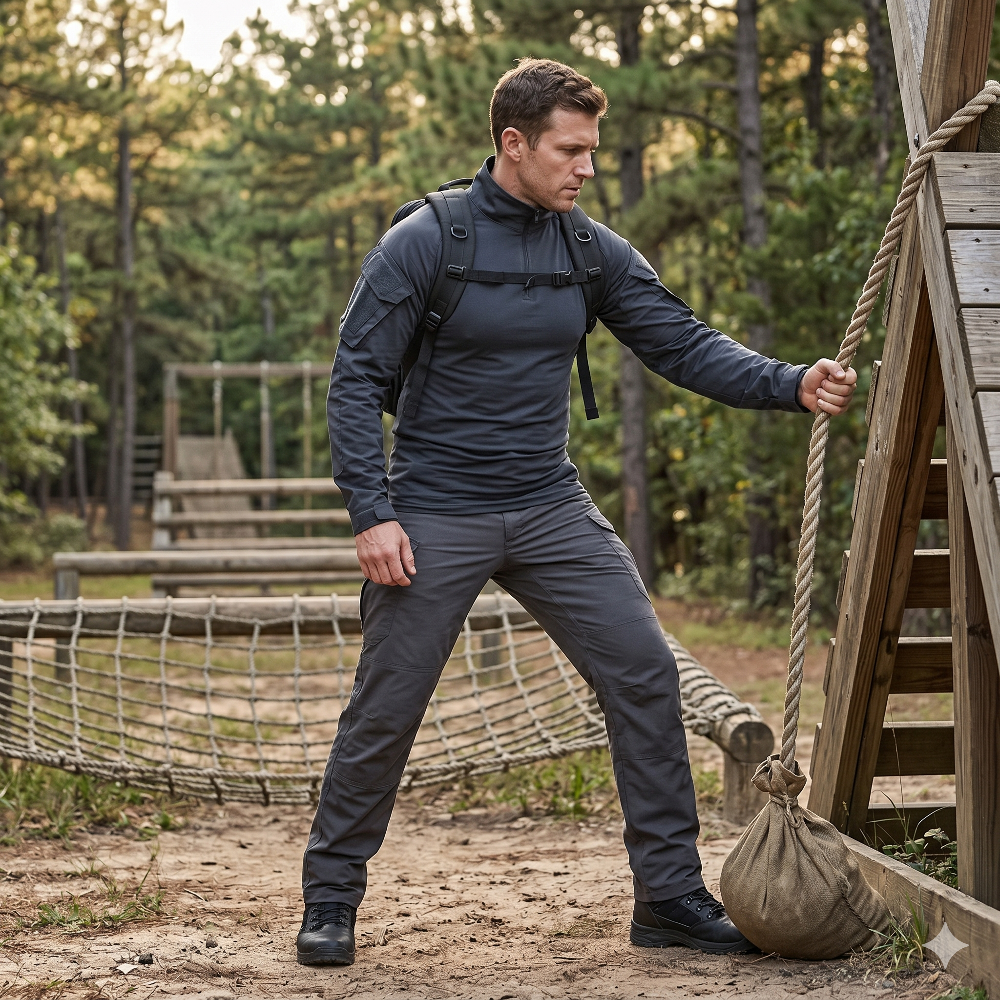 Men’s Long Sleeve Camouflage Performance Shirt – Outdoor Utility Training Top