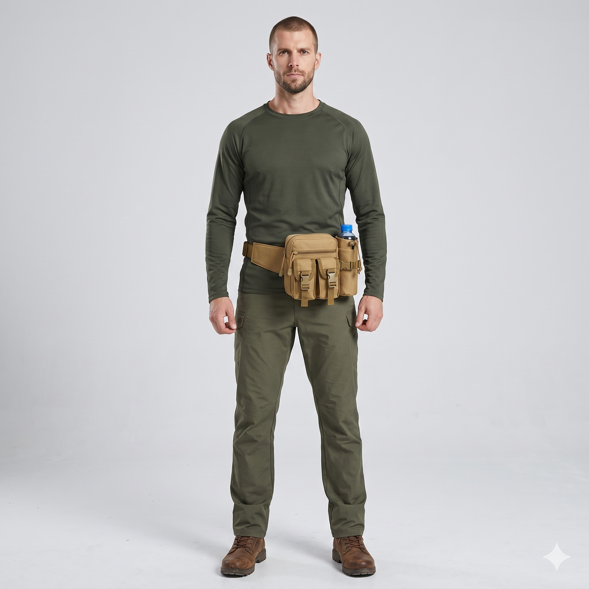 Outdoor Tactical Waist Pack – Nylon Utility Belt Bag with Phone & Water Bottle Storage
