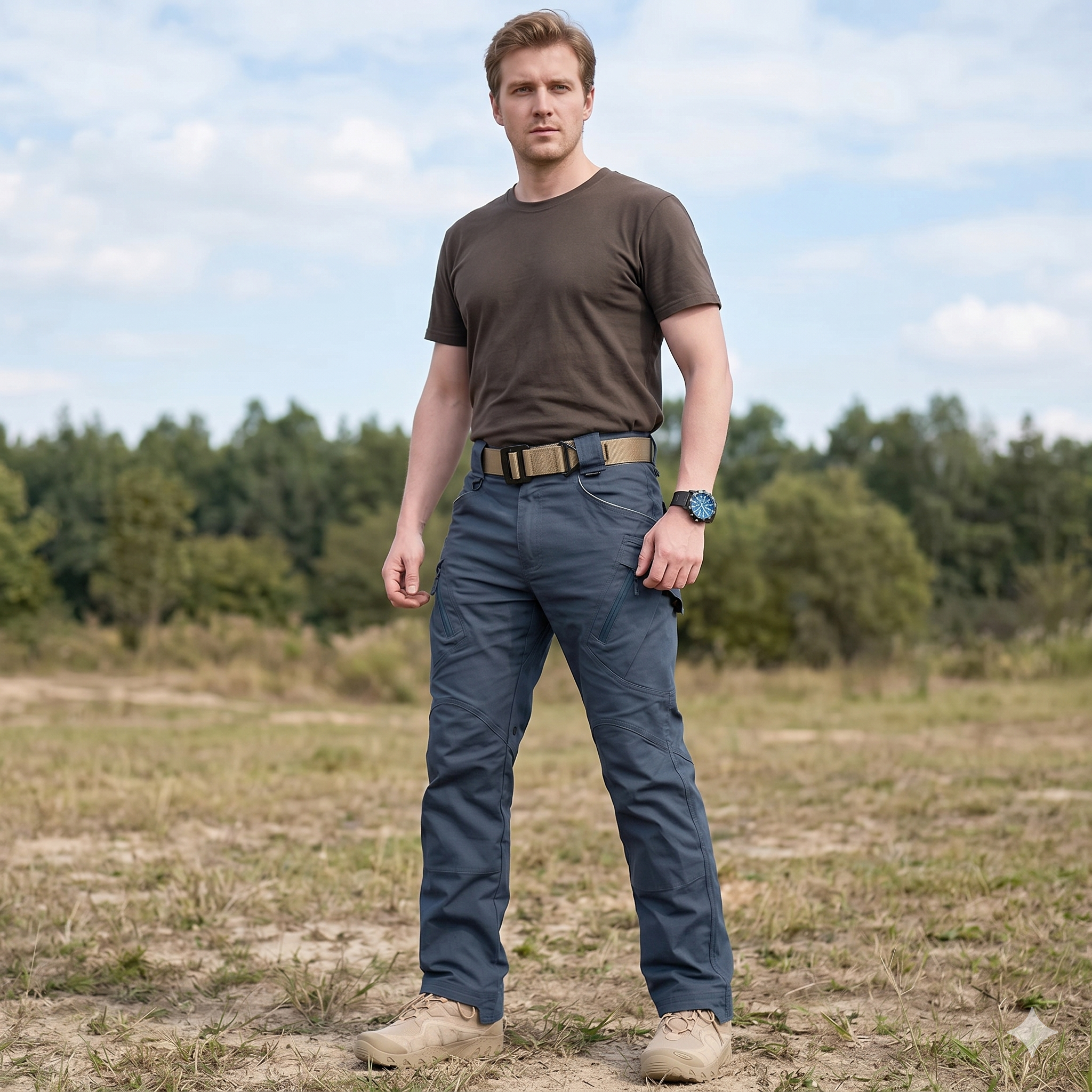 Men’s Stretch Cotton Cargo Pants – Multi-Pocket Flexible Outdoor Work Tactical Trousers