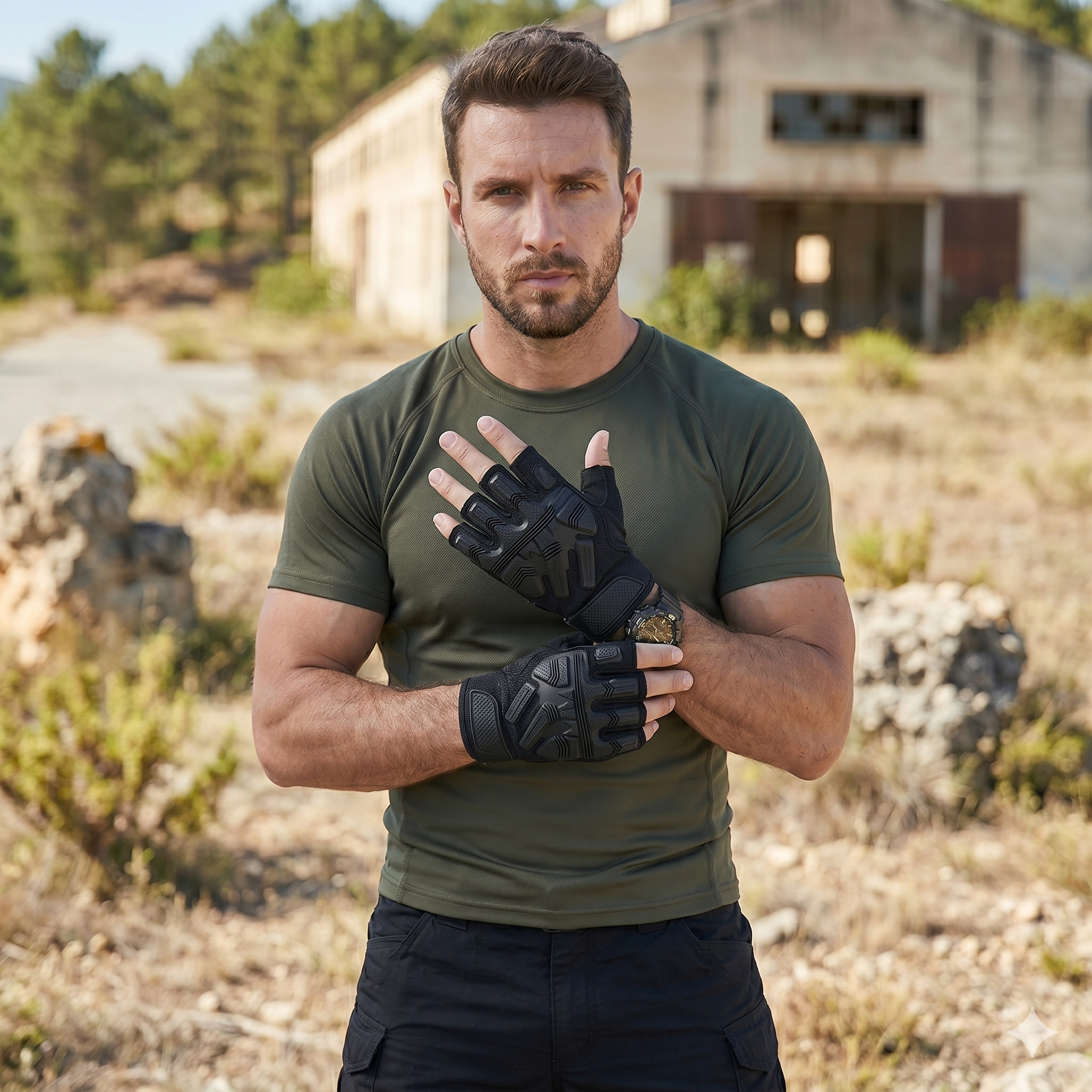 Tactical Half Finger Gloves – Anti-Slip Outdoor Sports & Work Gloves