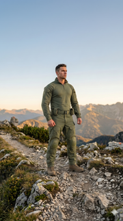 Men’s Camouflage Tactical Uniform Set – Combat Shirt & Pants Outdoor Utility Outfit
